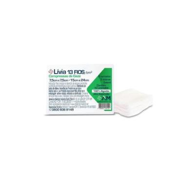 Imagem de Compressa gaze 7,5 x 7,5  estéril 13f (c/05 unds) - america  medical -
