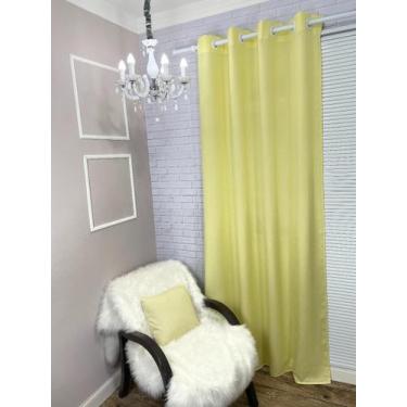 Imagem de Cortina Amarelo-Bebê Oxford Uma Folha 150X250 Sala/Quarto Fabritex