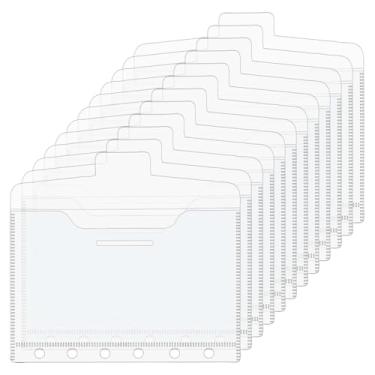 Imagem de XiowDow A7 Bolsos para fichário, 12 peças, envelopes de dinheiro econômicos, inserções de fichário de PP fosco, sem zíper, organizador de dinheiro, com fechamentos de aba, pastas de documentos, bolsas