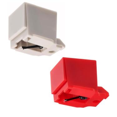 Imagem de Caneta de substituição para toca-discos (branco e vermelho (pacote com 2))