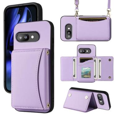 Imagem de Furiet Capa carteira para Google Pixel 9A com alça transversal de couro PU premium porta-cartões à prova de choque resistente acessórios de corpo inteiro capa fina para celular para Pixel9A A9 5G