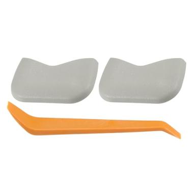 Imagem de TUCKBOLD Capa de espelho de maquiagem Clipe de tampa de viseira solar para Nissan Pathfinder Robust No.964201MA0A | Tampa de parafuso de viseira de sol interna cinza com barra plana 1 conjunto