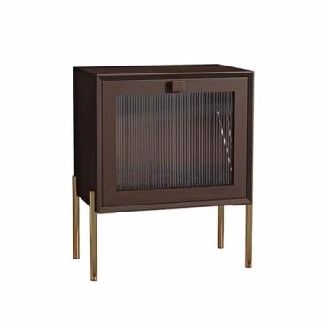 Imagem de Suporte para armazenamento de CDs Armário para discos de vinil, modelo leve e luxuoso com pés ferro, em madeira, para armazenamento CDs