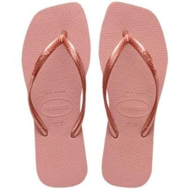 Imagem de Chinelo Havaianas Slim Square Feminino Rose-Feminino