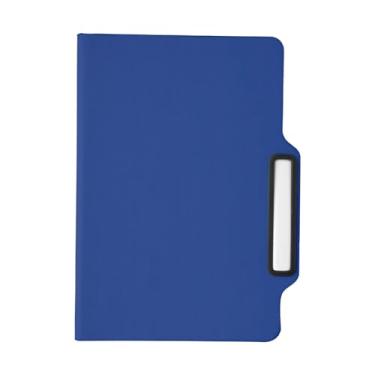 Imagem de Caderno de Anotações com Suporte para Caneta, Capa Dura em PU, 80 Folhas Não Pautadas, Cor Preta, com Lápis Infinito de Ponta Dupla, 21,3x15,8x1,5cm (1, Azul)