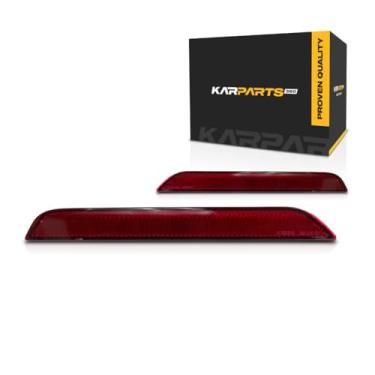 Imagem de For Ford Explorer 2020 2021 Bumper Reflector Driver and Passenger Side | Pair | Rear | Limited/Hybrid/Police Interceptor Utility | Halogen | Replacement For FO1184121, FO1185121 | LB5Z-13A565-B