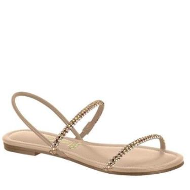 Imagem de Sandália Rasteirinha Vizzano Strass Tamanco Deslumbrante-Feminino