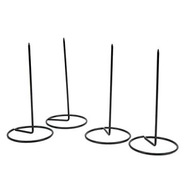 Imagem de aqxreight Suporte para Recibos 4 Peças, Preto, 14,5 Cm de Comprimento, Base Estável, Design Destacável, Capa Protetora de Borracha Reutilizável, Capa de Manga Esfaqueadora, Agulha de Borracha, Não