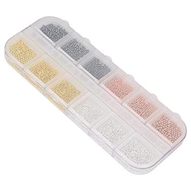 Imagem de Generic Decorações de Bola de Aço para Arte Em Unhas, Decorações para Manicure Diy, Contas de Tamanho Misto para Salão de Beleza Doméstico, Contas de Metal para Suprimentos de Arte Em Unhas (07)