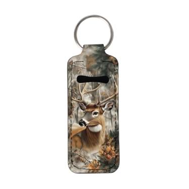 Imagem de gearider Porta-chaves de batom de cervo, porta-chaves, batom, batom, batom, manga, protetor labial, porta-chaves, acessórios de viagem