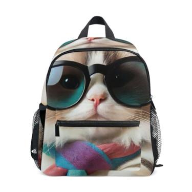 Imagem de GAIGEO Ragdoll Cat Cute Mini Kids Backpack 10x4x12 In, Small Backpack for Girls with Water Bottle Pockets, Whistle Buckle