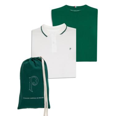 Imagem de Kit Palmeiras 2 Camisas Polo + T Shirt Palestra 1914 - Masculino-Masculino