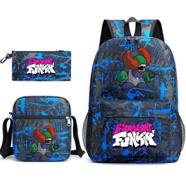 Imagem de Conjunto de mochilas Black Fridays Nights Anime School Mochila para crianças