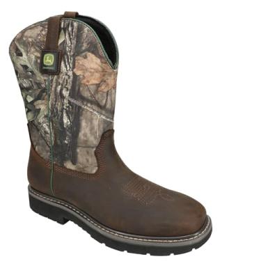 Imagem de Skechers Bota masculina John Deere Rowood Moss Burrow impermeável Wellington Western, Camuflagem, 41