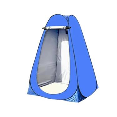 Imagem de Barraca Portátil Privativa Pop Up para Camping Banheiro Trocador Dobrável Impermeável 150x150x190cm (Azul)