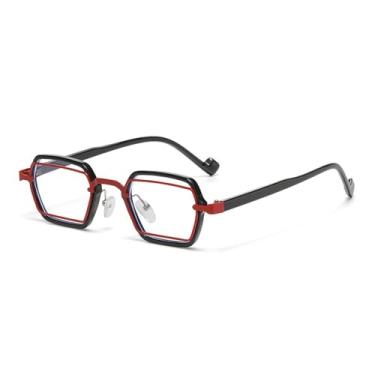 Imagem de Óculos de Sol UV400 - Armação Pequena Estilo Punk com Lentes Transparentes para Homens e Mulheres, Ideais para Esportes ao Ar Livre, Corrida e Ciclismo, C11 Preto, Vermelho e Transparente