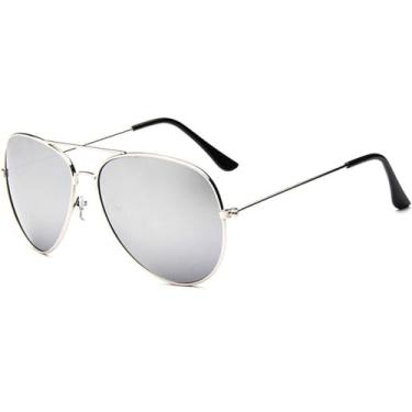 Imagem de Óculos de Sol Punk Oversized Metálicos Unissex com Proteção UV400 para Esportes ao Ar Livre, Corrida e Ciclismo, Prata