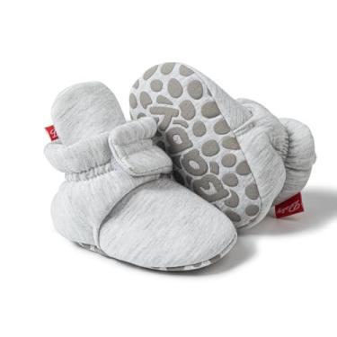 Imagem de Botas de bebê – Meias aconchegantes e quentes, antiderrapantes fáceis de colocar, botas ajustáveis para recém-nascidos para meninas e meninos, Cinza, 14