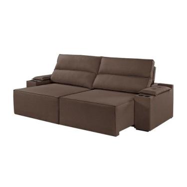 Imagem de Sofá 4 Lugares Retrátil e Reclinável M-180 Martins Veludo Com Acessóri