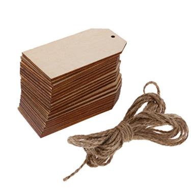 Imagem de Tachiuwa 50 Folhas de Madeira em Branco para Etiquetas de Presente.