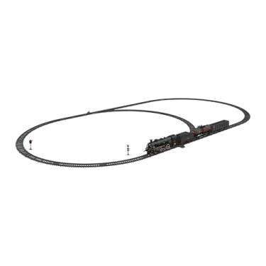 Imagem de Kokiya a vapor de brinquedo, conjunto de elétrico, com fumaça, luzes e sons, com trilhos para festivais, Preto