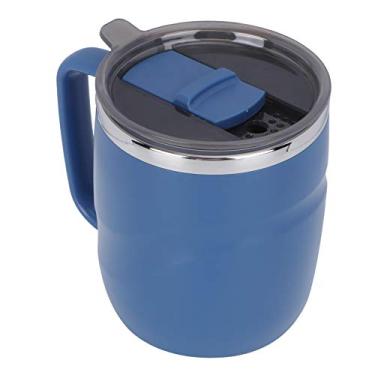 Imagem de aqxreight Caneca de café 400ml Copo de água Anti Escaldante de Aço Inoxidável Com Tampa para Home Office Presente Maravilhoso Tampa Simples Lug para Trazer Grande Boca de água Segura Prática para