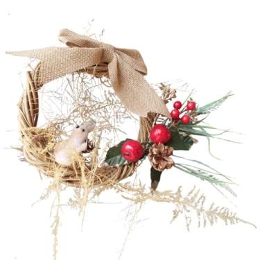 Imagem de Guirlanda Natalina Decoração Natal Pássaro Porta Papai Noel