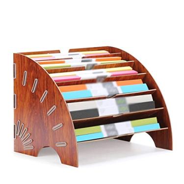 Imagem de Gerenciador de arquivos - material de escritório organizador de mesa organizador de armazenamento livros recipiente revistas prateleiras balcão casa escola estudante espaço de trabalho (cor: E) (E)