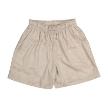 Imagem de Bermuda Infantil Menino Tactel Essencial Folhas Marrom Ogochi-Masculino