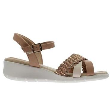 Imagem de Sandália Anabela Feminina Modare Ultraconforto 7190.102 Nude-Feminino