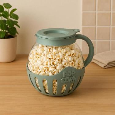 Imagem de Pipoqueira fit de microondas verde sem oleo saudavel - GC