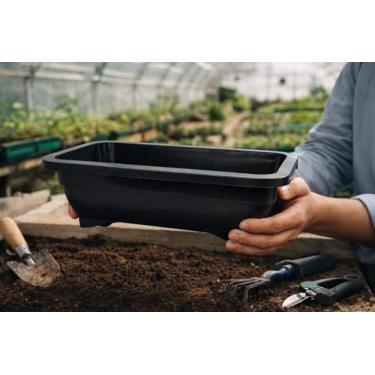 Imagem de Kit 30 Vasos Retangular Para Bonsai e Arranjos de Plantas Pequenas de 3 Litros na Cor P...
