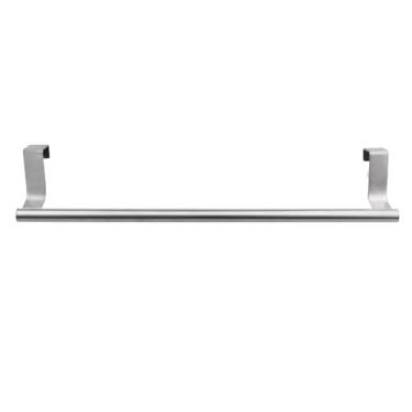 Imagem de Suporte de Toalha Sobre Portas Armário Rack para Banheiro Cozinha Armazenamento Cabideiro Roupas Econômico Espaço Instalação Estável - Aço Inoxidável Borda Lisa EVA Amplamente Aplicável