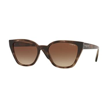 Imagem de Óculos de Sol Vogue Eyewear 0VO5417SL 298013 Tam 56 / Marrom Havana Claro - Lentes Marrom