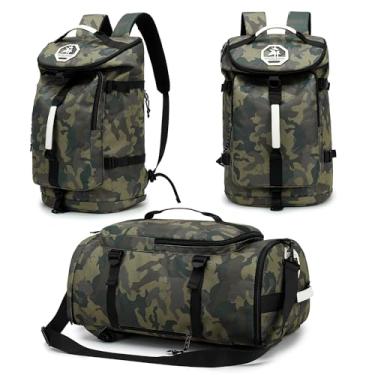 Imagem de Mochila esportiva de viagem floral para academia, 4 formas à prova d'água com compartimento para sapatos, melhor para viagens, esportes, caminhadas, laptop, basquete, futebol, vôlei, natação