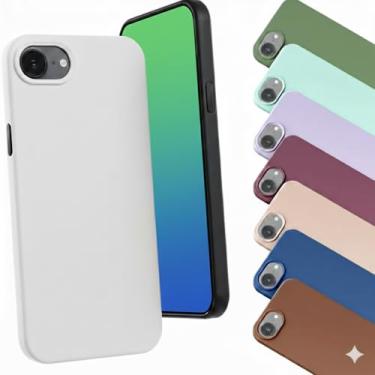 Imagem de Capa Case Compatível AppIe iPhone 16E Silicone Toque Macio Aveludado Tecnologia Anti Impacto Design Premium (ROSA AREIA)