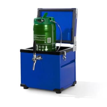 Imagem de Chopeira Portátil Com Torneira Italiana Catfer Para Mini Barril de Chopp 5 Litros Heineken Com Gelo (Azul)