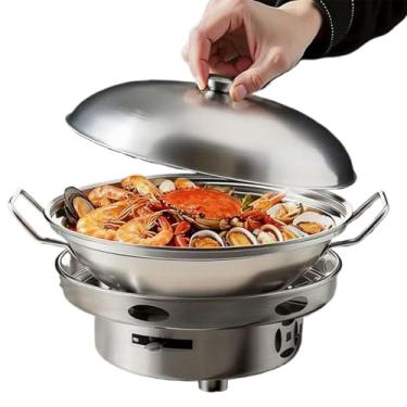 Imagem de Fogão de mochila, conjunto de cozinha ajustável à prova de | Queimador de fogão de acampamento, para amigos da família, adultos, mulheres, aventureiras, jardim, quintal, churrasco, reunião