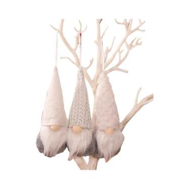 Imagem de Boneco Gnomo Sem Rosto Com Gorro De Tricô, Presentes E Decorações De N