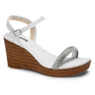 Imagem de Sandália Feminina Anabela Cristal New White Mississipi MF513-0007-Feminino
