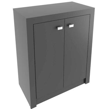 Imagem de Armário Para Escritório Multiuso Baixo 2 Portas Preto