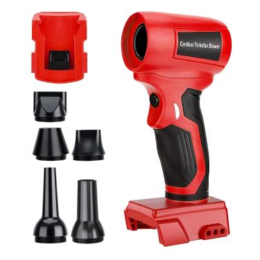 Imagem de Soprador de folhas sem fio compatível com bateria de lítio Milwaukee 96000RPM motor sem escovas soprador de pó elétrico portátil com 5 bocais para secagem de carros, teclado, entrada de garagem