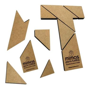 Imagem de Desafio Monte o T Chines Tangram Quebra Cabeça Monta Letras Alfabeto B