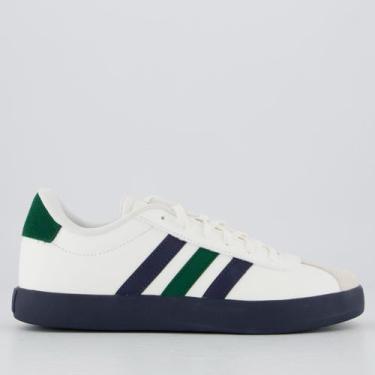 Imagem de Tênis Adidas VL Court 3.0 Infantil Branco e Marinho, 38
