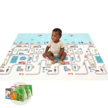 Imagem de Tapete Infantil de Atividades Dupla Face Tatame Emborrachado Dobrável 