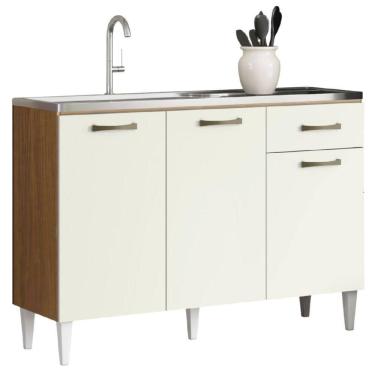 Imagem de Balcao Para Pia 3P 1G 120 cm MDP Atenas ARMoveis