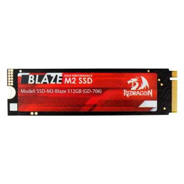 Imagem de SSD 512GB M.2 2280 NVMe PCIe 4.0 Redragon Blaze, Leitura 7050 e Gravação 4200 MB/s, GD-706