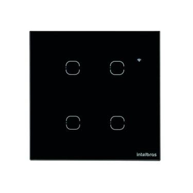 Imagem de Interruptor Smart Wi-fi Touch 4 Teclas Preto Ews 1004 4850028 - INTELB