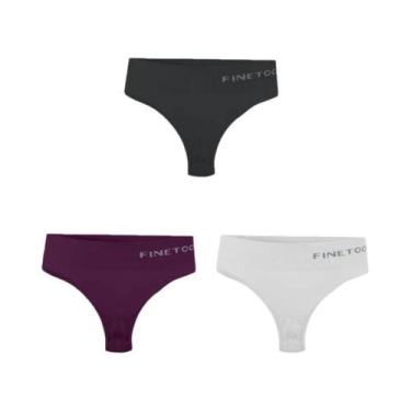 Imagem de Conjunto De 3 Calcinhas Sem Costura De Cintura Alta Tamanho Grande Par