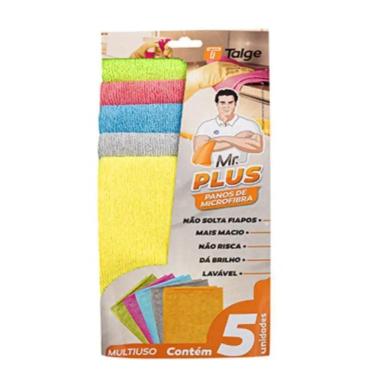 Imagem de Pano Multiuso Microfibra Com 5 Unidades 30x38cm Talge